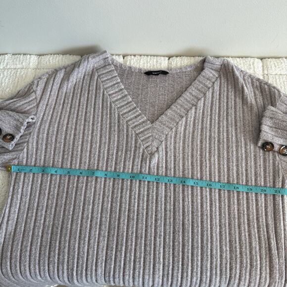 Dokotoo Women’s Size XL Gray Pullover Tunic Sweater V-Neck Casual Soft Weather - Picture 6 of 10